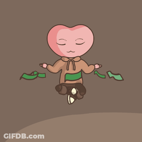 Cartoon Heart Wearing Hoodie GIF
