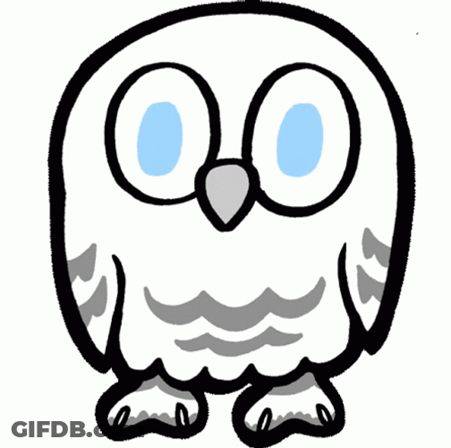 Cartoon Hedwig Spinning Head GIF