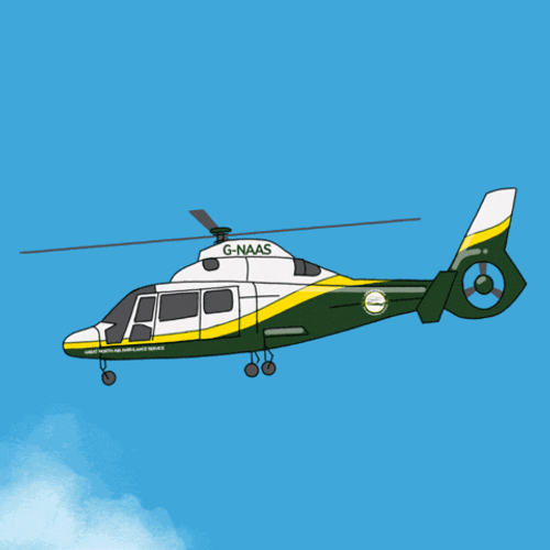 Cartoon Helicopter Helicopter Flying Blue Sky Meme GIF