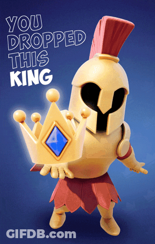Cartoon Holding Crown You Dropped This King GIF