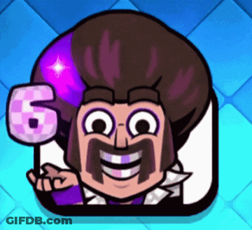Cartoon Holding Disco Ball With Number 6 GIF