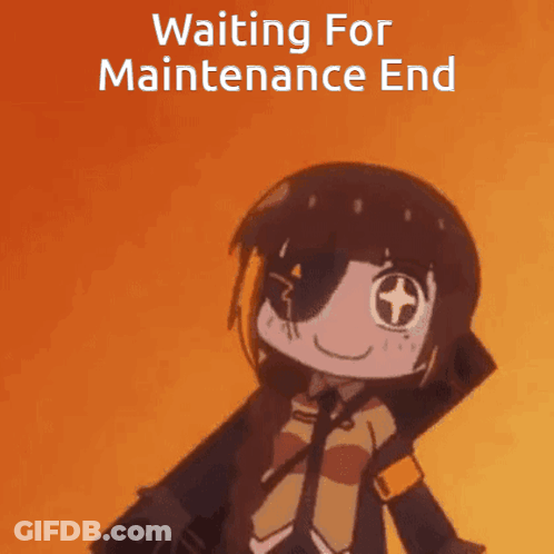 Cartoon Holding Gun Waiting For Maintenance End GIF