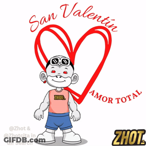 Cartoon Holding Heart San Valentin Amor Total GIF