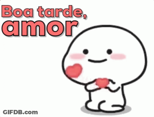Cartoon Holding Heart With Boa Tarde Amor GIF