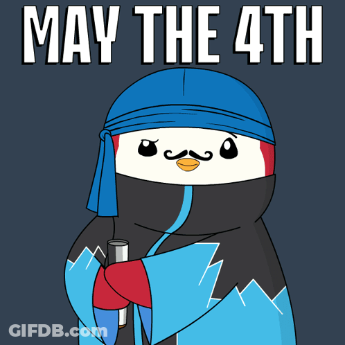 Cartoon Holding Light Saber May The 4Th GIF