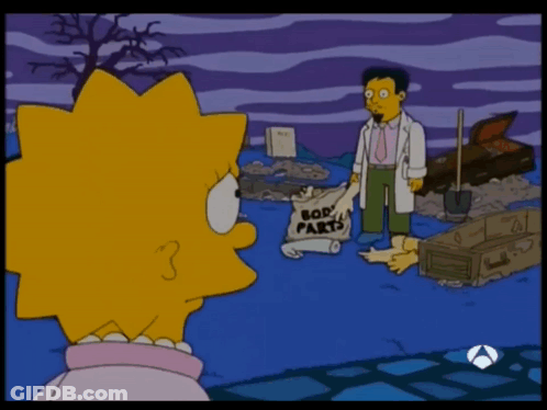 Cartoon Holding Paper Saying Body Parts GIF