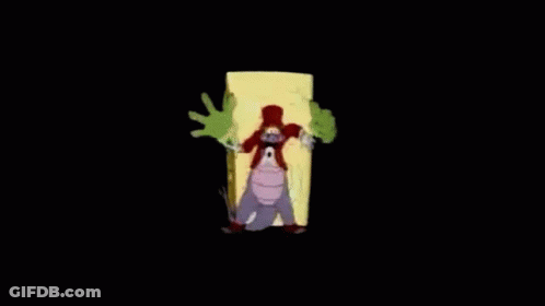 Cartoon Holding Paper With Dragon Drawing GIF