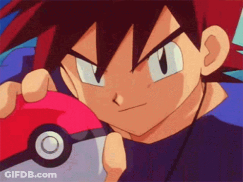 Cartoon Holding Pokeball GIF