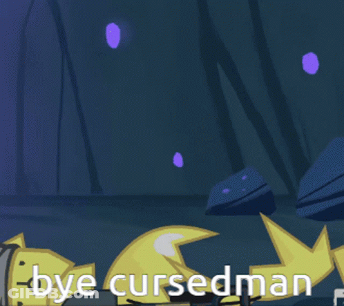 Cartoon Holding Shovel Saying Bye Cursedman GIF