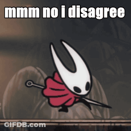 Cartoon Holding Sword Saying Mmmm No I Disagree GIF