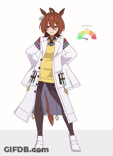 Cartoon Horse In White Coat And Yellow Shirt GIF