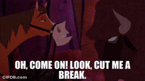 Cartoon Horse Saying Oh Come On Look Cut Me A Break GIF