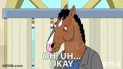 Cartoon Horse Saying Oh Uh Okay GIF