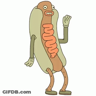 Cartoon Hot Dog With Arms And Legs GIF