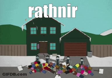 Cartoon House With Rathnir Above GIF