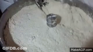Cartoon House With Water Wheel GIF