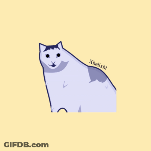 Cartoon Huh Cat Meme GIF