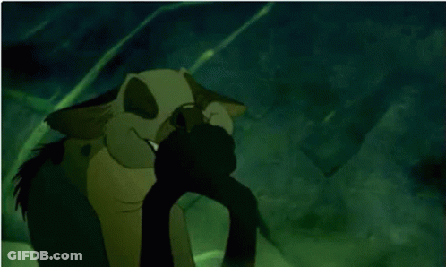 Cartoon Hyena With Mouth Wide Open GIF