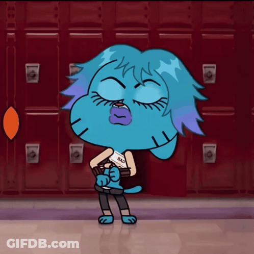Cartoon I Am A Baddie Baby Red Lockers GIF