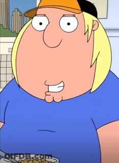 Cartoon In Blue Shirt And Orange Hat Eating Cereal GIF