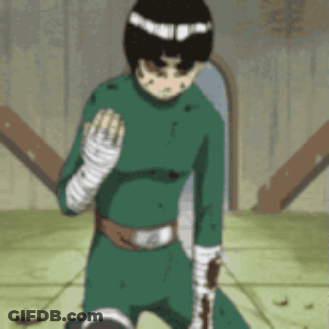 Cartoon In Green Suit Kneeling And Holding Hand Up GIF