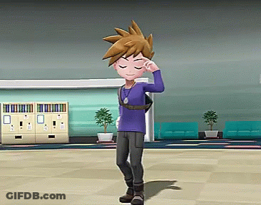 Cartoon In Purple Shirt And Black Pants GIF