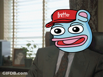 Cartoon In Red Hat Saying Bretter GIF