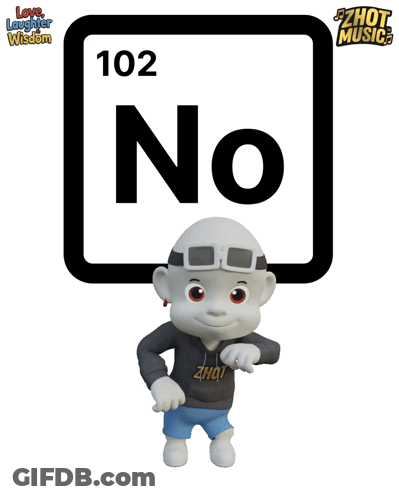 Cartoon In Zhot Shirt In Front Of No Sign GIF