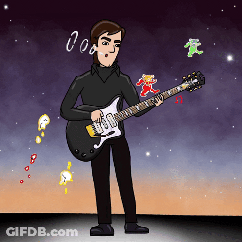 Cartoon Jerry Garcia And His Band GIF