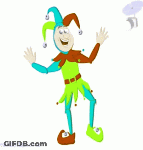 Cartoon Jester With Website Createdbyflight.co.uk GIF