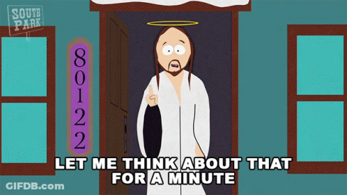 Cartoon Jesus South Park Sign GIF