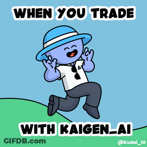 Cartoon Jumping When You Trade With Kaigen_ai GIF