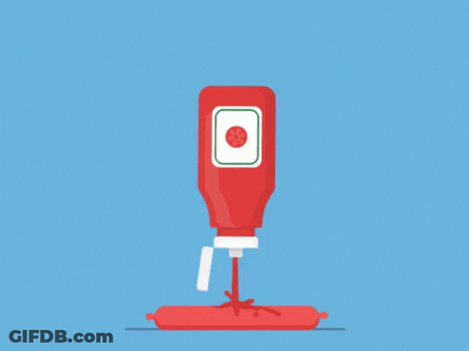 Cartoon Ketchup Splash GIF