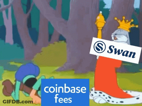 Cartoon King Holding Sign Swan GIF