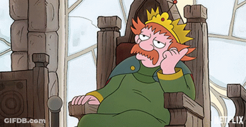 Cartoon King On Throne With Netflix GIF