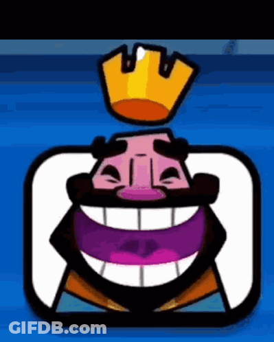 Cartoon King Smiling With Crown GIF