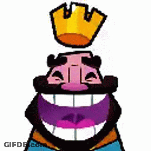 Cartoon King With Crown And Purple Mouth GIF