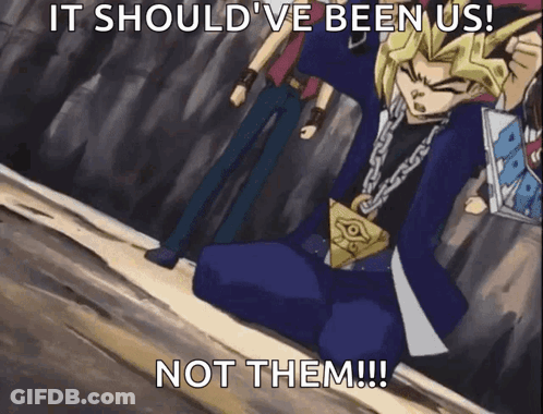 Cartoon Kneeling Saying It Should Ve Been Us Not Them GIF