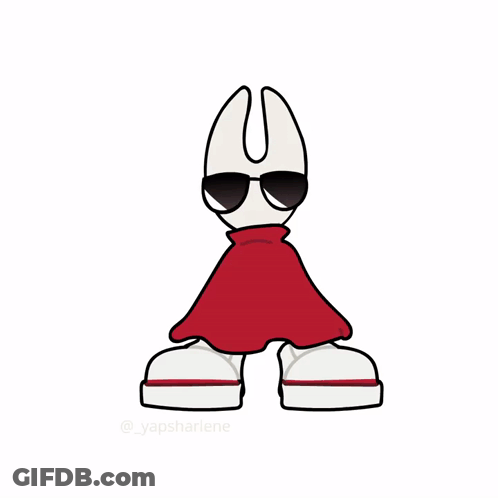 Cartoon Knight With Sunglasses And Converse Shoes GIF