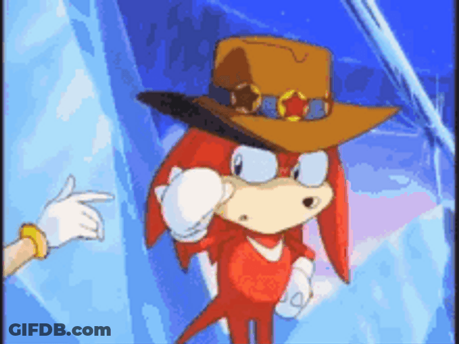 Cartoon Knuckles Kissed By Girl GIF