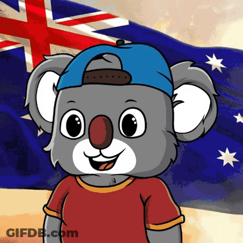 Cartoon Koala Traveler GIF