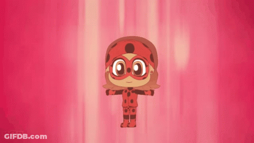 Cartoon Ladybug In Red Circle GIF