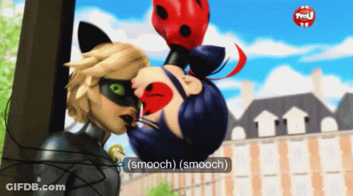 Cartoon Ladybug With Flower Beside Thimble GIF
