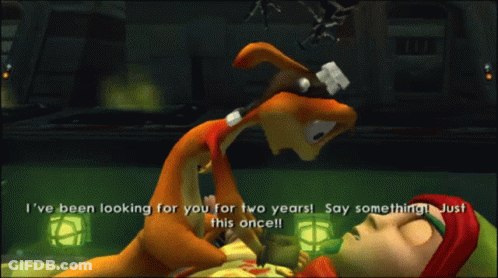 Cartoon Laying Down Saying Looking For You Two Years GIF
