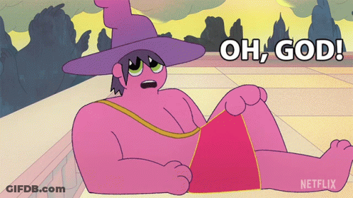 Cartoon Laying Down Saying Oh God GIF