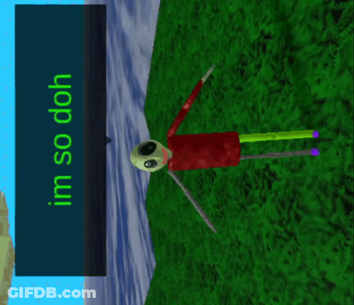 Cartoon Laying In Grass Saying I'm So Doh GIF