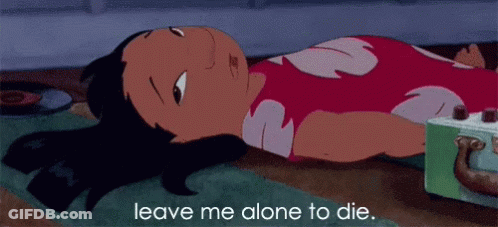 Cartoon Laying On Floor Leave Me Alone To Die GIF