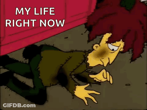 Cartoon Laying On Ground My Life Right Now GIF