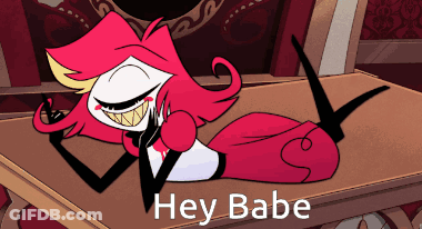 Cartoon Laying On Table Saying Hey Babe GIF