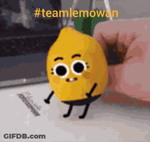 Cartoon Lemon Being Held GIF